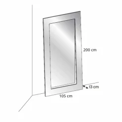 Specchiera da Terra Rettangolare di Design Moderno Made in Italy - Salamina