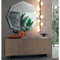 Specchiera di Design in Finitura Cristallo Specchiato Made in Italy - Bolina