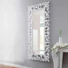 Specchiera Grande a Parete Design Rettangolare in Legno Bianco Moderno - Cortese