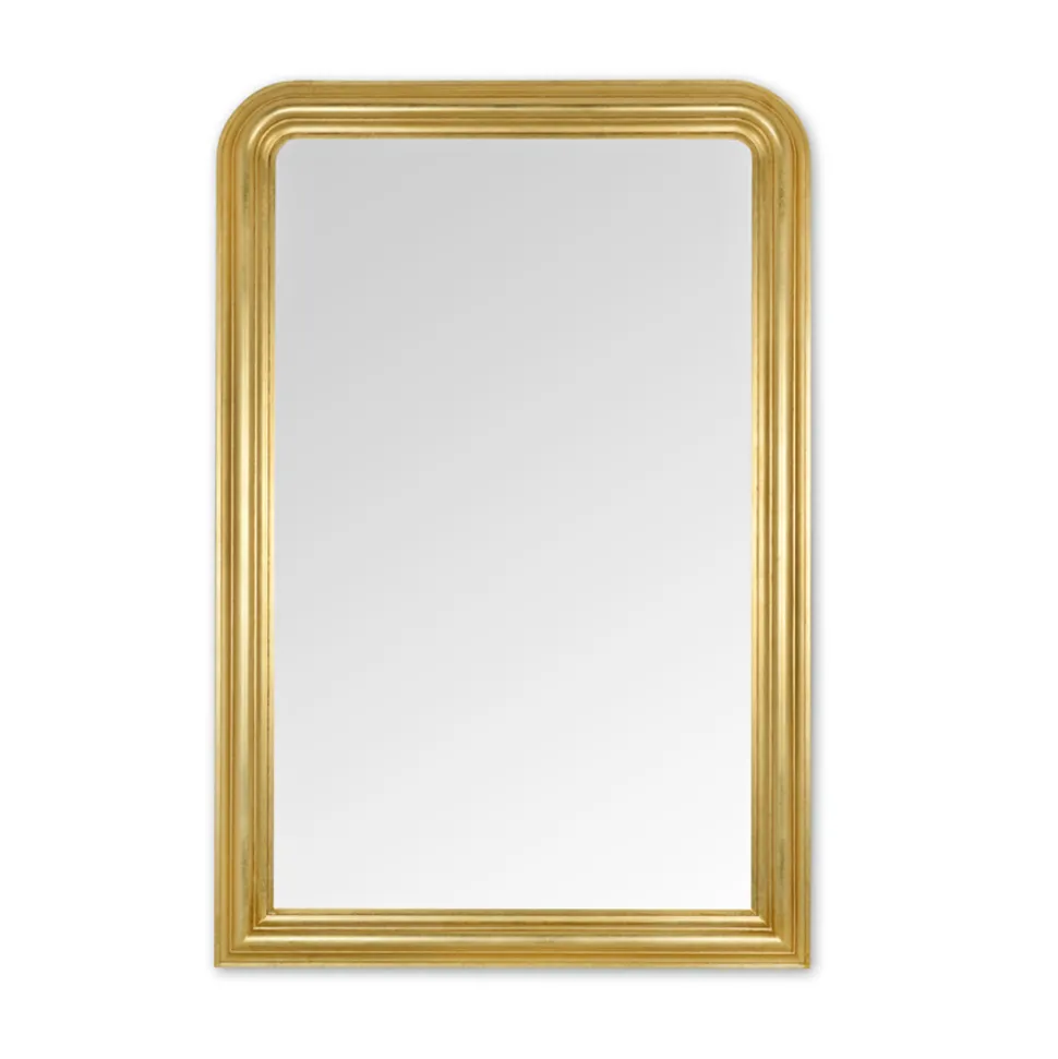 Specchiera in Legno Decorata a Mano in Foglia Oro Made in Italy - Navona