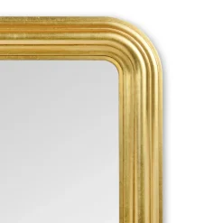Specchiera in Legno Decorata a Mano in Foglia Oro Made in Italy - Navona