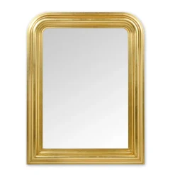 Specchiera in Legno Decorata a Mano in Foglia Oro Made in Italy - Navona