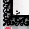 Specchiera Rettangolare da Muro dal Design Grande Moderna in Legno Nero - Manola