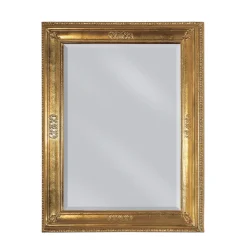 Specchiera Rettangolare in Foglia Oro Leggermente Anticata Made in Italy - Abeona