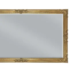 Specchiera Rettangolare in Foglia Oro con Specchio Molato Made in Italy - Pele