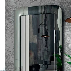 Specchiera Rettangolare Lunga con Cornice Effetto Cristallo Made in Italy - Loop