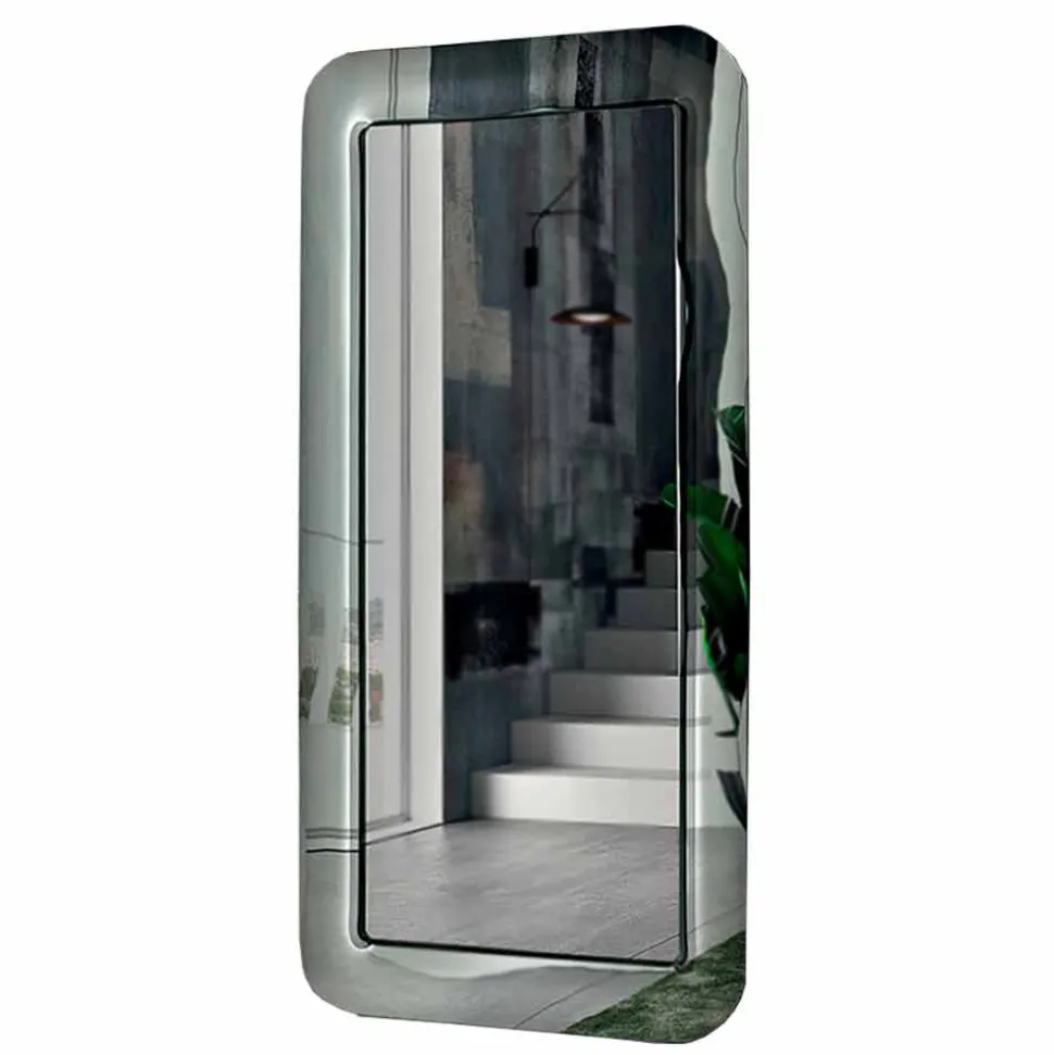 Specchiera Rettangolare Lunga con Cornice Effetto Cristallo Made in Italy - Loop