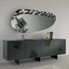 Specchiera Sagomata con Inserto in Vetro Mosso Made in Italy - Amata