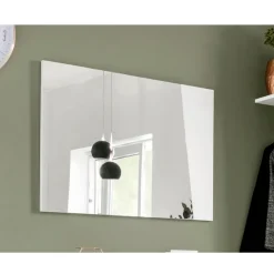 Specchio a Muro con Legno Bianco Lucido o Ardesia Design Italiano - Joris