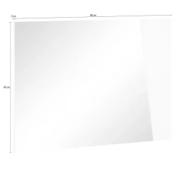 Specchio a Muro con Legno Bianco Lucido o Ardesia Design Italiano - Joris