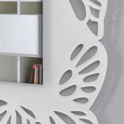 Specchio a Muro Plexiglass Bianco con Cornice Rettangolare Decorata - Alidifarf