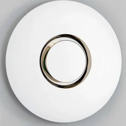 Specchio a Parete Design Tondo in Metallo Dorato, Lusso Made in Italy - Merale