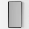 Specchio a Parete Rettangolare Retroilluminato con Cornice Nera Made in Italy - Riflessi