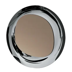Specchio Bronzo con Cornice in Vetro Fuso Fumè Made in Italy - Anselma