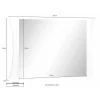 Specchio Camera Letto o Ingresso a Muro Design ad Arco 2 Misure - Sabine