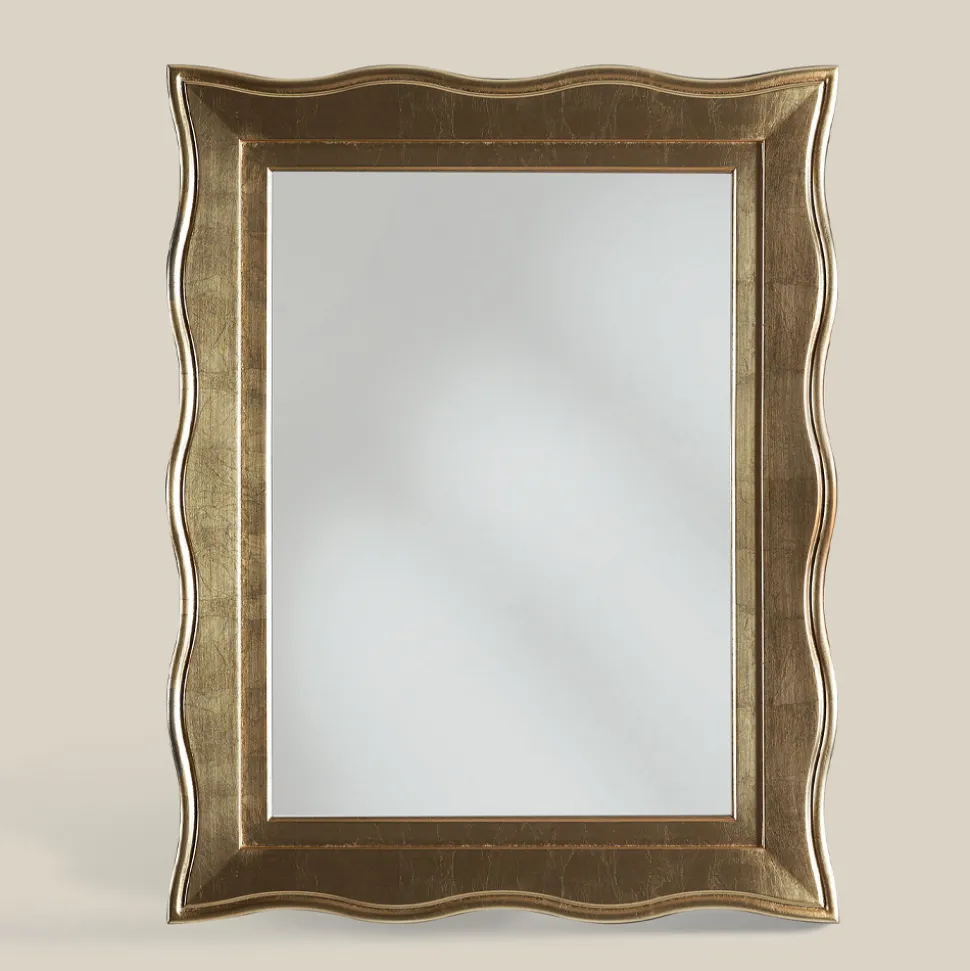 Specchio Classico con Cornice Oro Rettangolare Made in Italy - Florence