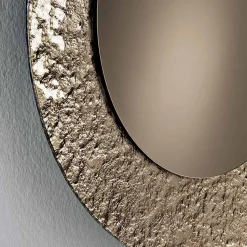 Specchio con Cornice in Vetro Martellato Retroargentato Made in italy - Basilia
