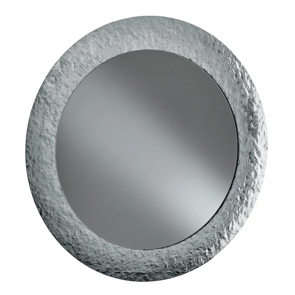 Specchio con Cornice in Vetro Martellato Retroargentato Made in italy - Basilia