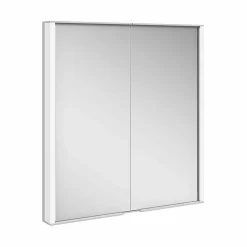 Specchio Contenitore da Incasso in Alluminio Verniciato Argento, Moderno- Demon