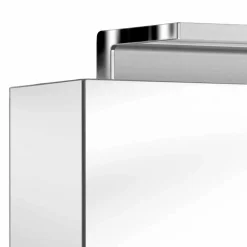 Specchio Contenitore da Parete a 2 Ante con Luce LED e Prese di Corrente - Bramo