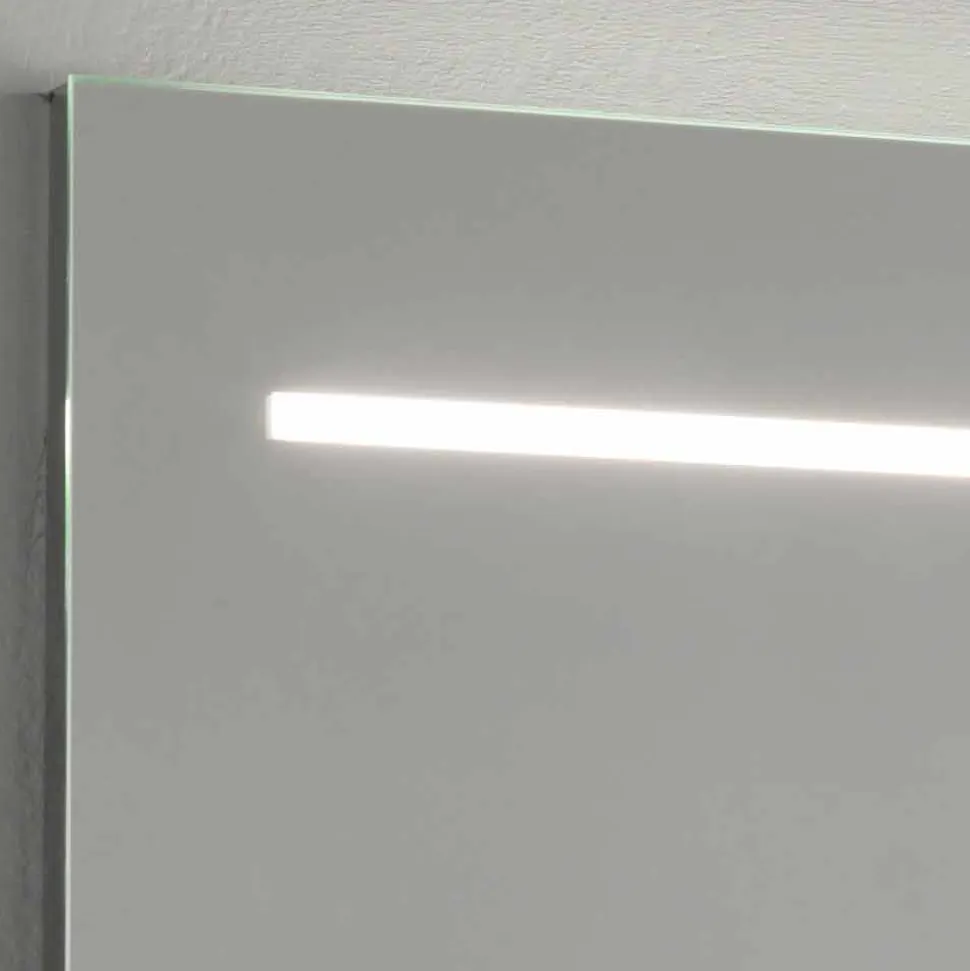 Specchio da Muro Moderno con Luce LED e Telaio in Acciaio Made in Italy - Yutta