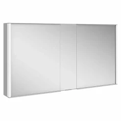 Specchio da Parete con 3 Ante Moderno in Alluminio Verniciato Argento - Demon