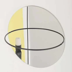 Specchio da Parete con Appendiabiti in Acciaio Moderno Made in Italy - Chioccia