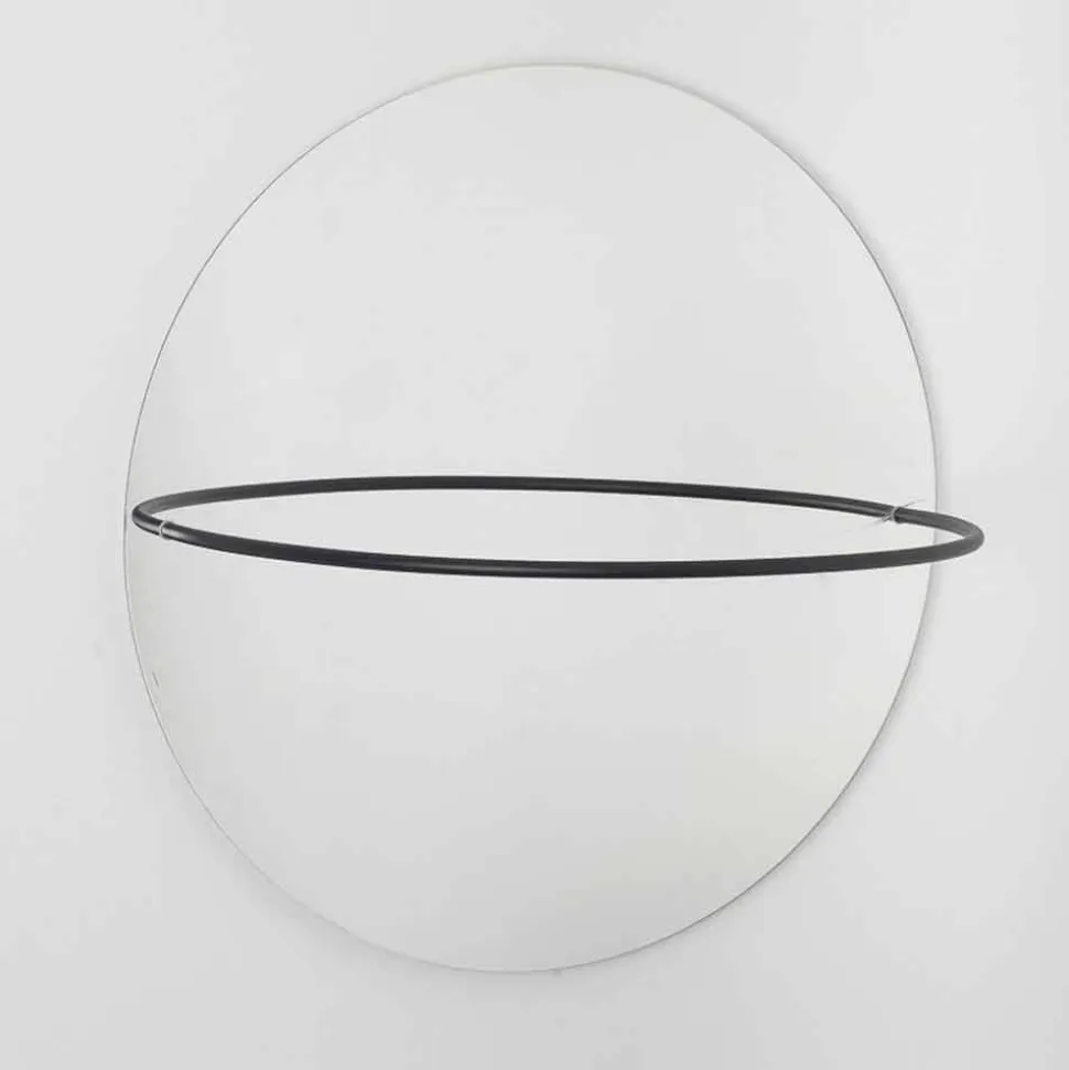 Specchio da Parete con Appendiabiti in Acciaio Moderno Made in Italy - Chioccia