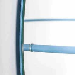 Specchio da Parete con Appendiabiti in Acciaio Moderno Made in Italy - Chioccia