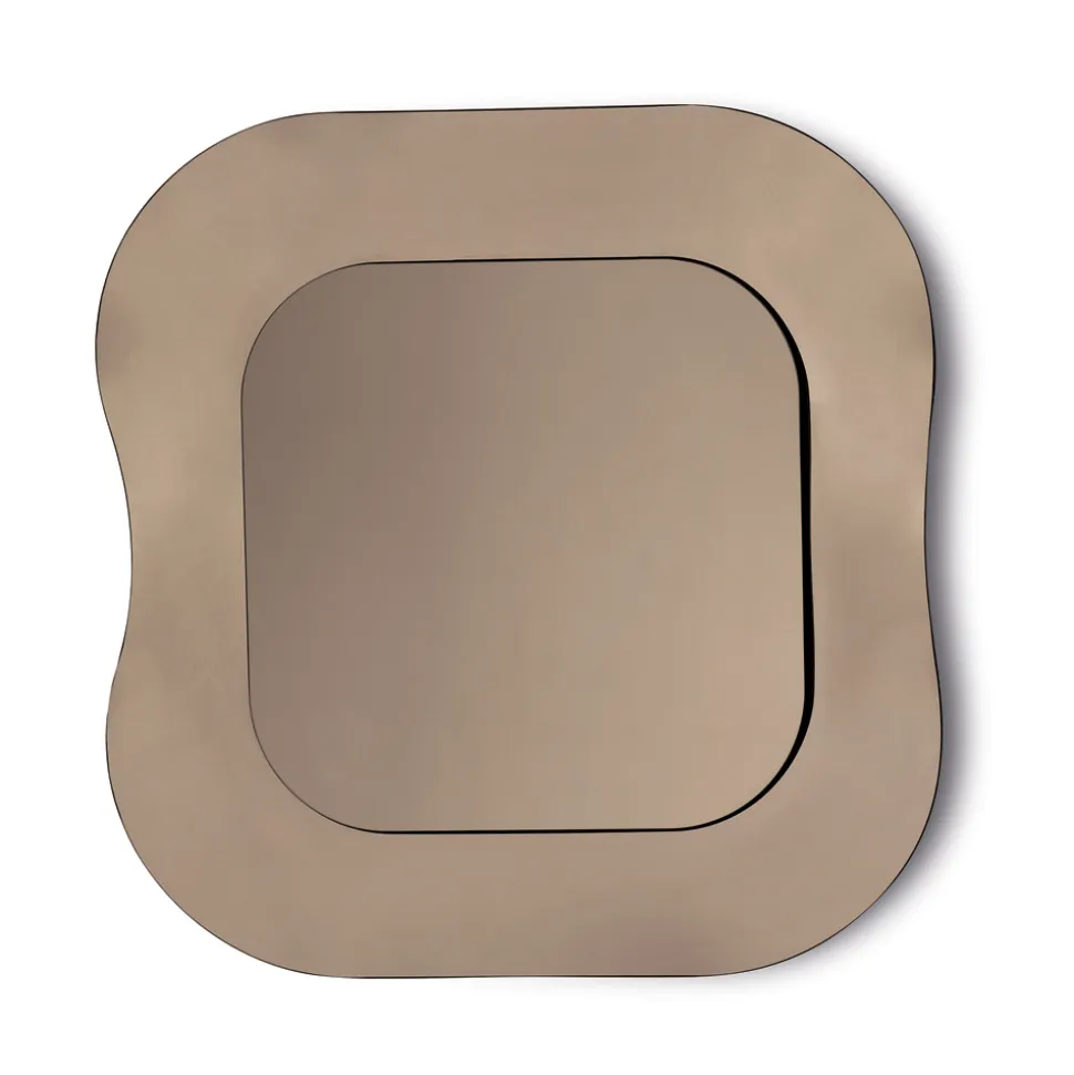 Specchio da Parete con Cornice in Vetro Fuso Mosso Made in Italy - Adorata