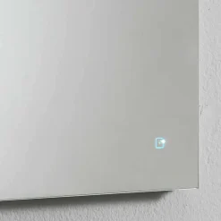 Specchio da Parete con Luce LED Integrata in Acciaio Inox Made in Italy - Tuccio