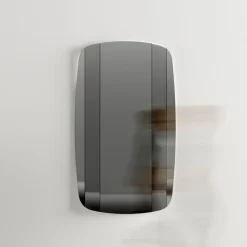 Specchio da Parete con Struttura in Legno Verniciato Nero Made in Italy - Arya