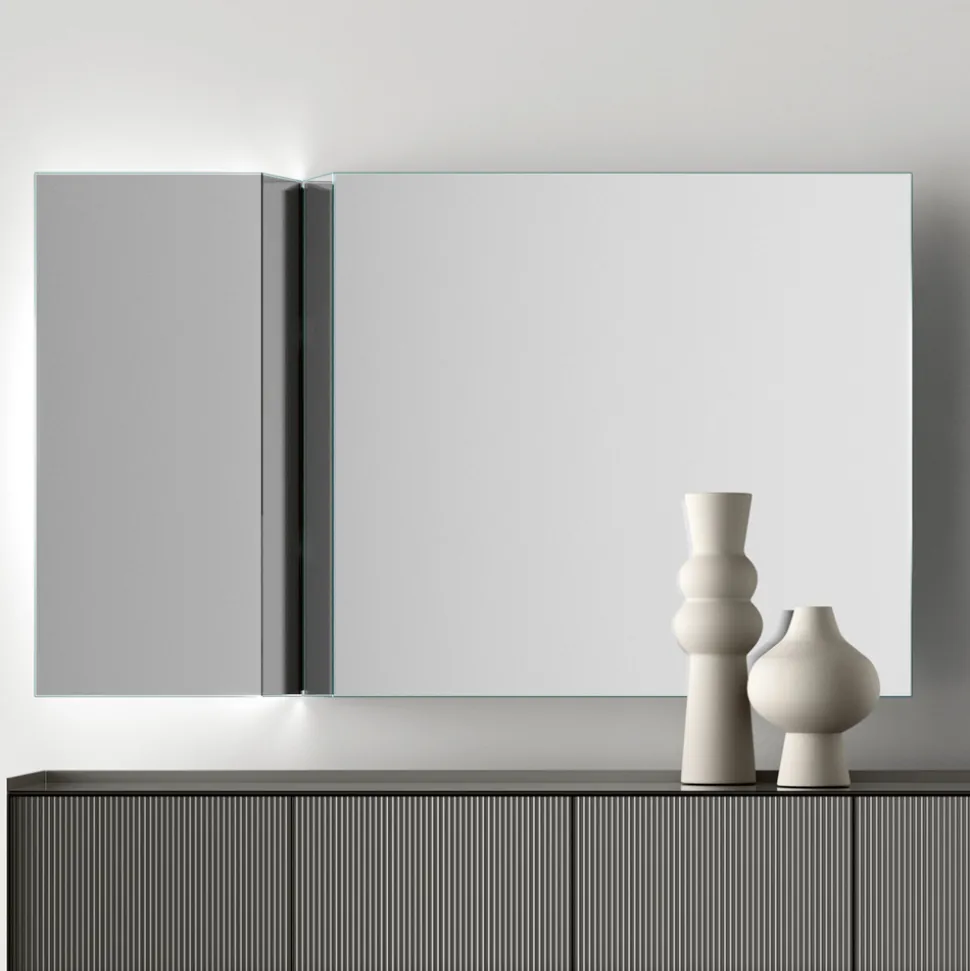 Specchio da Parete con Taglio Laterale a V Made in Italy - Spirit