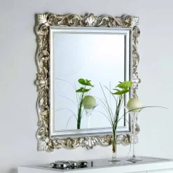 Specchio da parete di design con cornice decorata Marsy, 98x98 cm