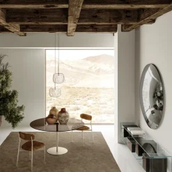 Specchio da Parete in Vetro Curvo Convesso in Diverse Finiture - Luce