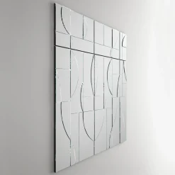 Specchio da Parete Modulare con Struttura in Legno Made in Italy - Saetta
