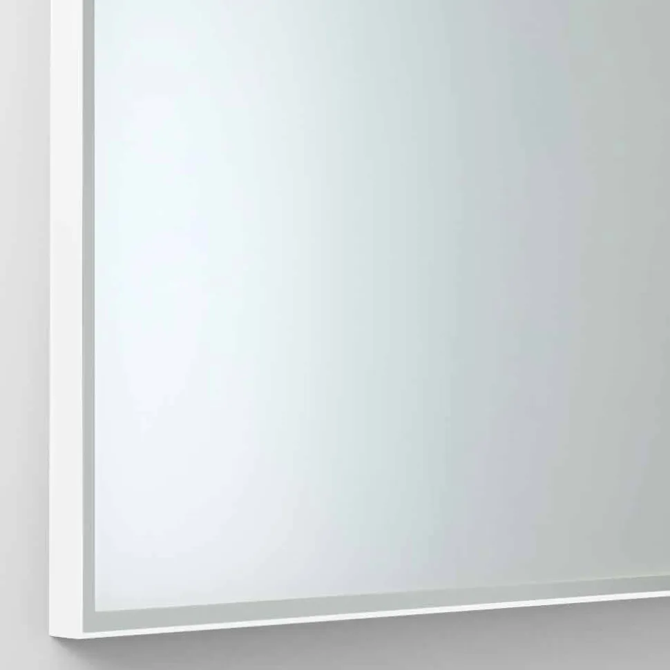 Specchio da Parete Quadrato con LED in Vetro Satinato Made in Italy - Mirro