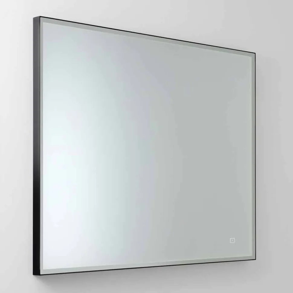 Specchio da Parete Quadrato con LED in Vetro Satinato Made in Italy - Mirro