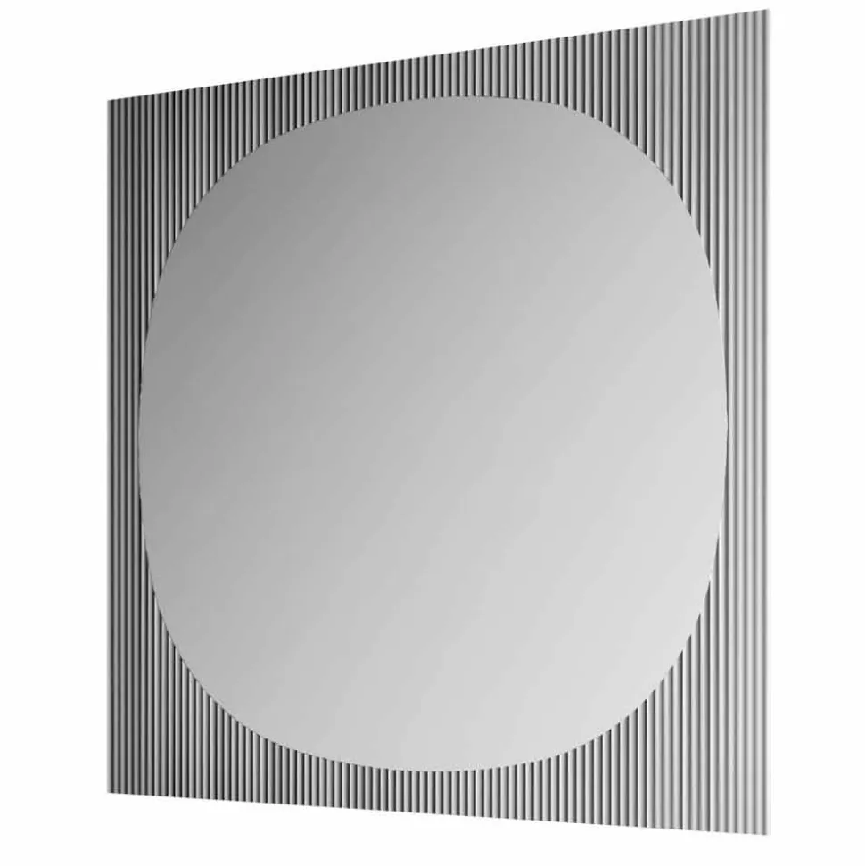 Specchio da Parete Quadrato Moderno Color Fumè Made in Italy – Bandolero