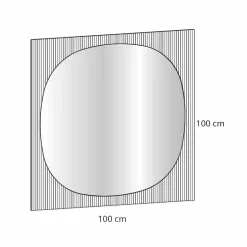 Specchio da Parete Quadrato Moderno Color Fumè Made in Italy – Bandolero