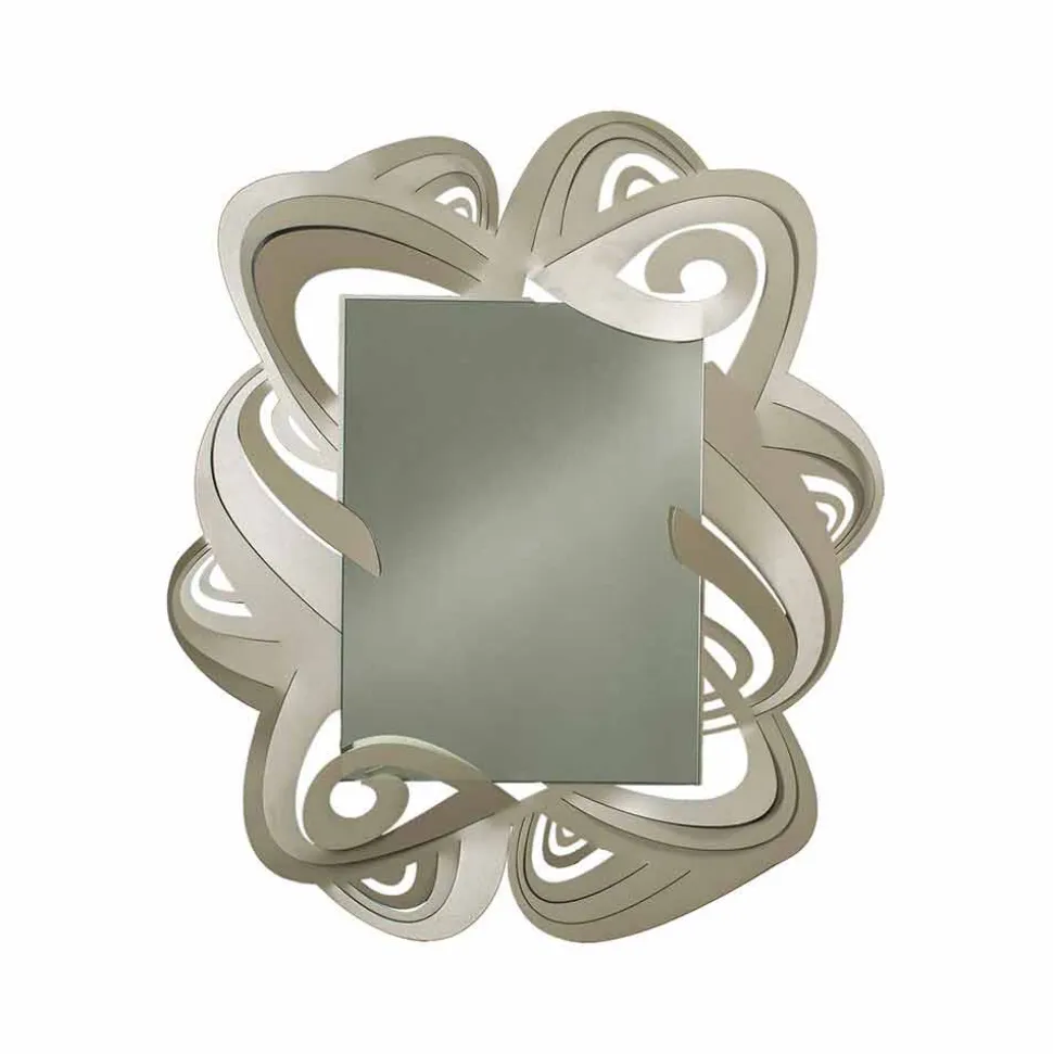 Specchio da Parete Rettangolare Moderno in Ferro Made in Italy – Penny