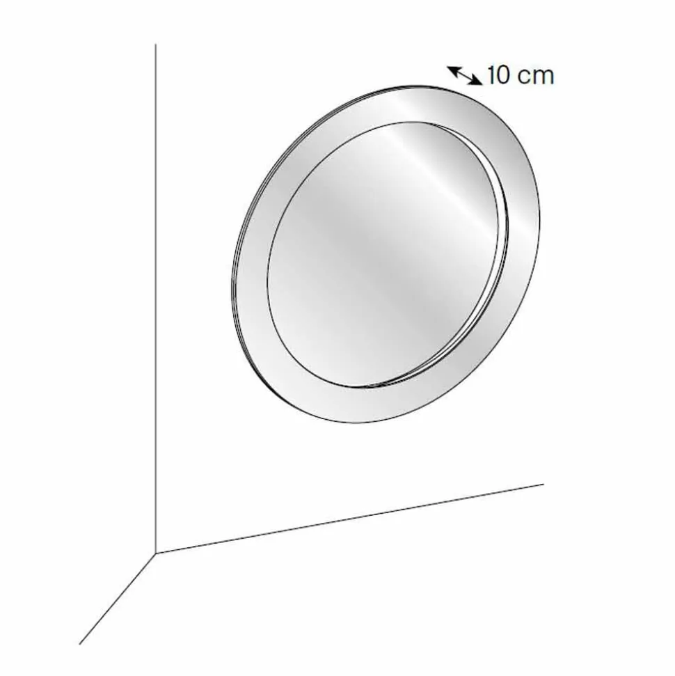 Specchio da Parete Rotondo con Cornice Inclinata Made in Italy – Salamina