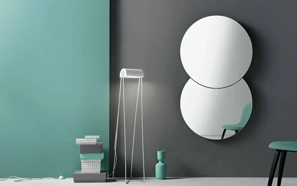 Specchio da Parete Rotondo con Satellite che Ruota a 360° Made in Italy – Shaki