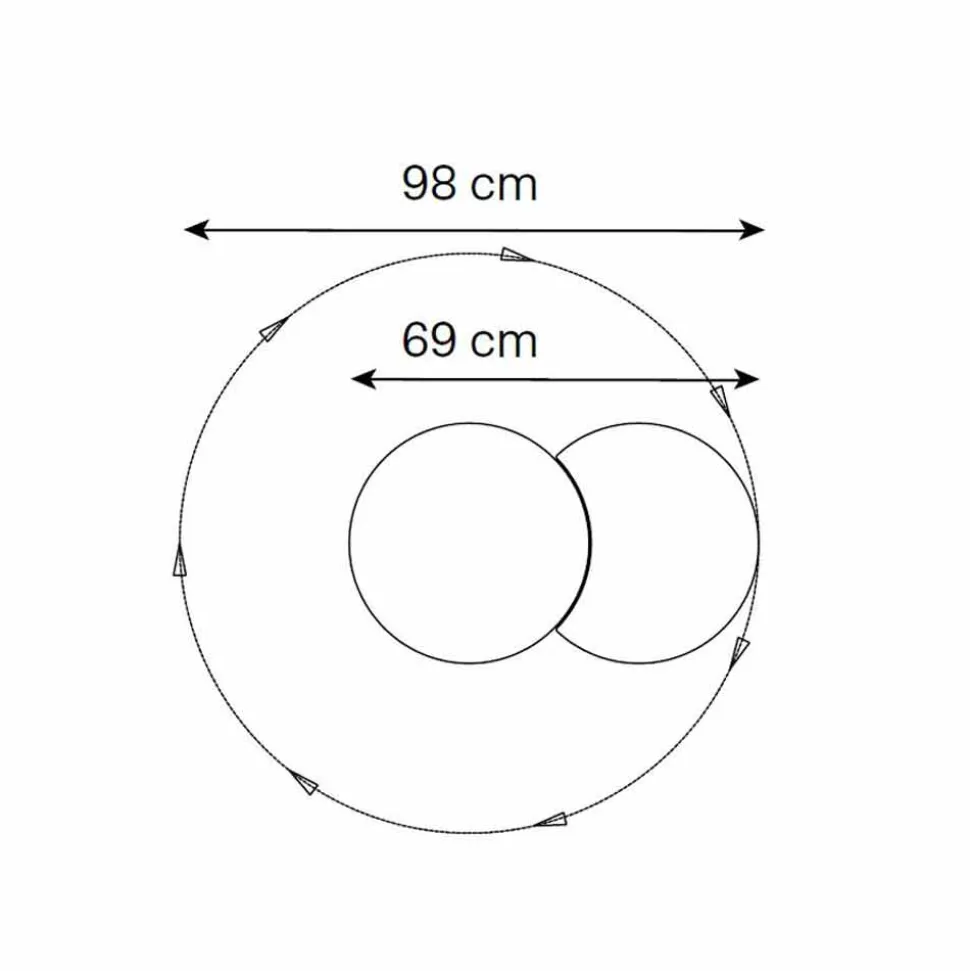 Specchio da Parete Rotondo con Satellite che Ruota a 360° Made in Italy – Shaki