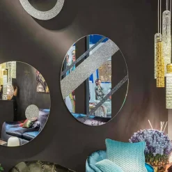 Specchio da parete rotondo di design moderno 100% Made in Italy Athos