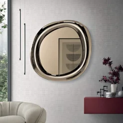 Specchio da Parete Sagomato con Cornice Curva Made in Italy - Babila