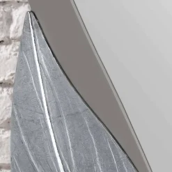 Specchio da parete sagomato moderno laccato tortora made Italy Sagama