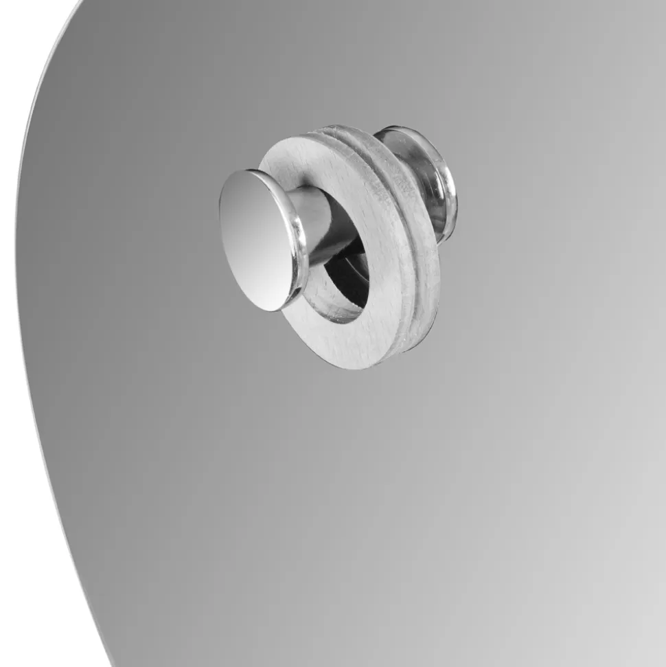 Specchio da Parete Tondo con Anello in Teak Colorato Made in Italy - Odile