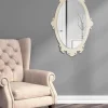 Specchio da Parete Vintage di Design in Legno Marrone con Cornice - Giangio