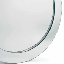 Specchio da Terra Rotondo Moderno con Cornice Inclinata Made in Italy – Salamina